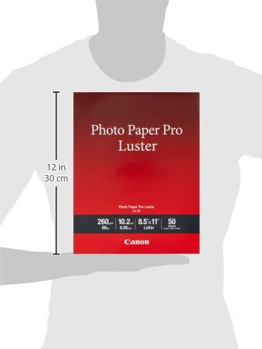 Canon LU-101 LTR50 Luster Photo Paper Letter, 50 Sheets LU-101 LTR