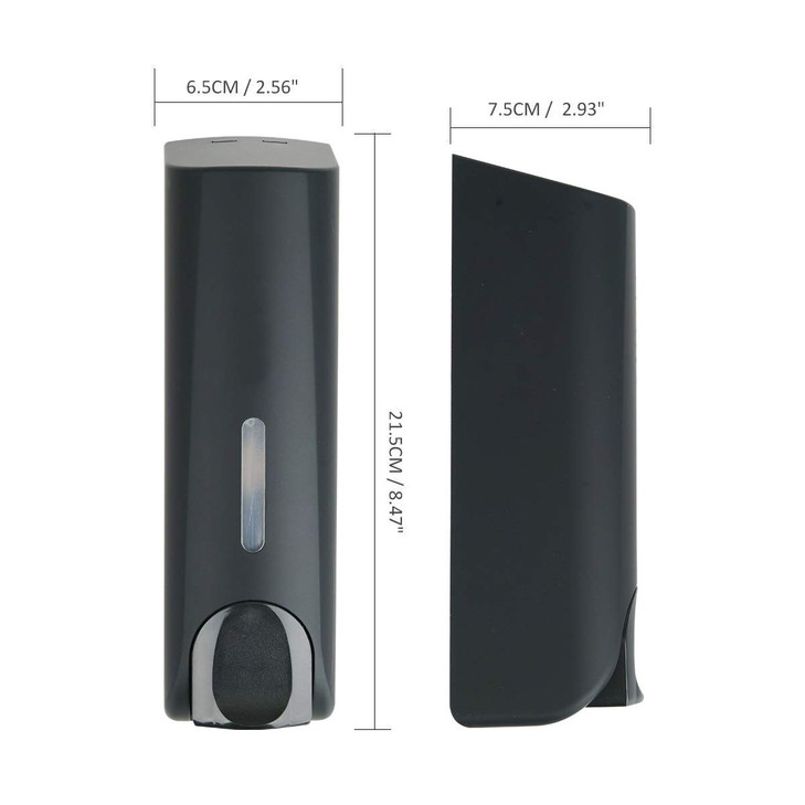 AUMIO Wall Mounted Shower Soap Dispenser 3 Chamber No Drill Shampoo Dispenser for Shower Wall