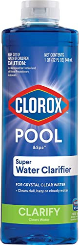 Clorox Pool&Spa Swimming Pool Super Water Clarifier, Creates Crystal Clear Pool Water, 1 Quart