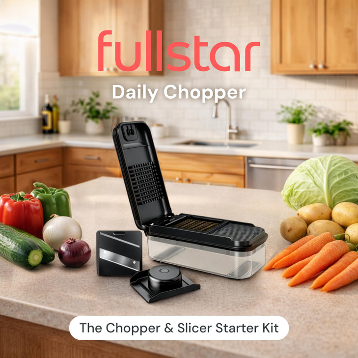 Fullstar Daily Vegetable Chopper and Mandoline Slicer - Kitchen Gadgets - Food Chopper with