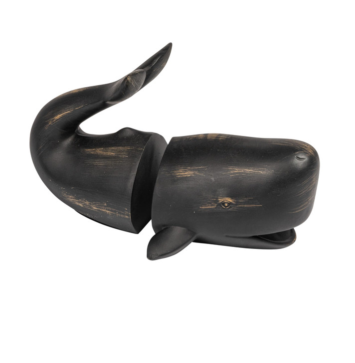 Creative Co-Op Whale Shaped Resin Bookends Set of 2 Pieces