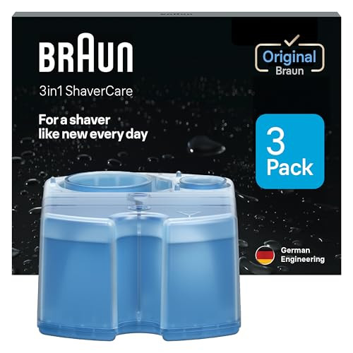 Braun Clean & Renew Refill Cartridges CCR, Replacement Shaver Cleaner Liquid Solution for