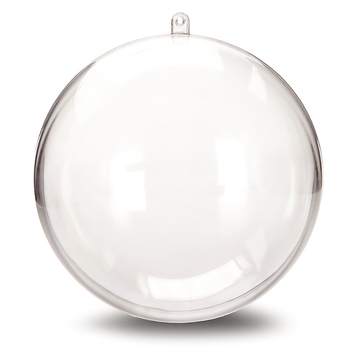 Darice 1105-89 Plastic Ball Ornament, 140mm, Clear,Christmas