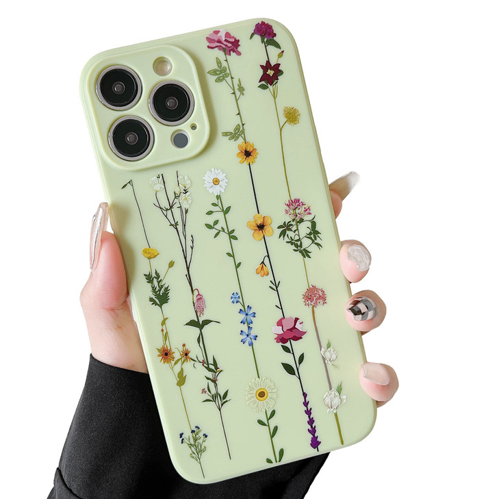 ZTOFERA Floral Case for iPhone 16 Pro 6.3",Clear Cute Flower Pattern Case for Girls Women,Flexible Silicone Protective Slim Shockproof Bumper Phone C