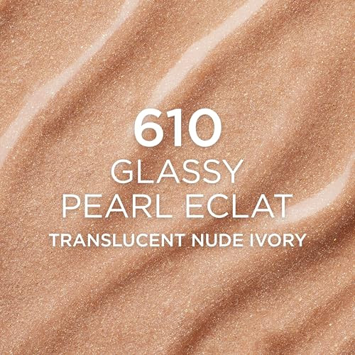 L'Oreal Paris True Match Lumi Le Glass Highlighter Stick, Reflective, Translucent, Glassy Highlighter for Face and Body, 610 Glassy Pearl Eclat, 0.17