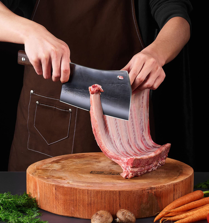 ENOKING 7.5 Cleaver Knife Chef s Knives - Hand Forged German High Carbon Stainless Steel Butcher