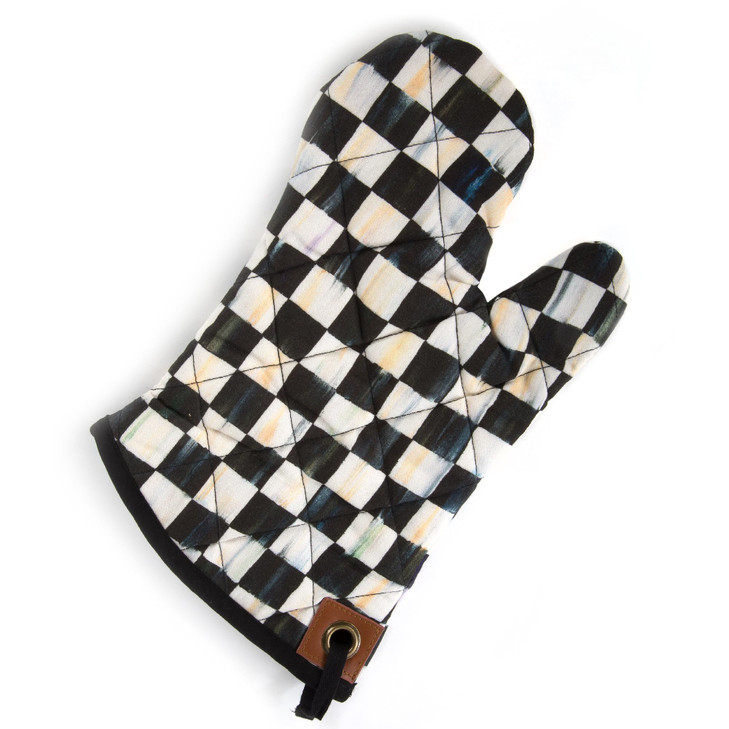 MACKENZIE-CHILDS Bistro Oven Mitt Black-and-White Courtly Check