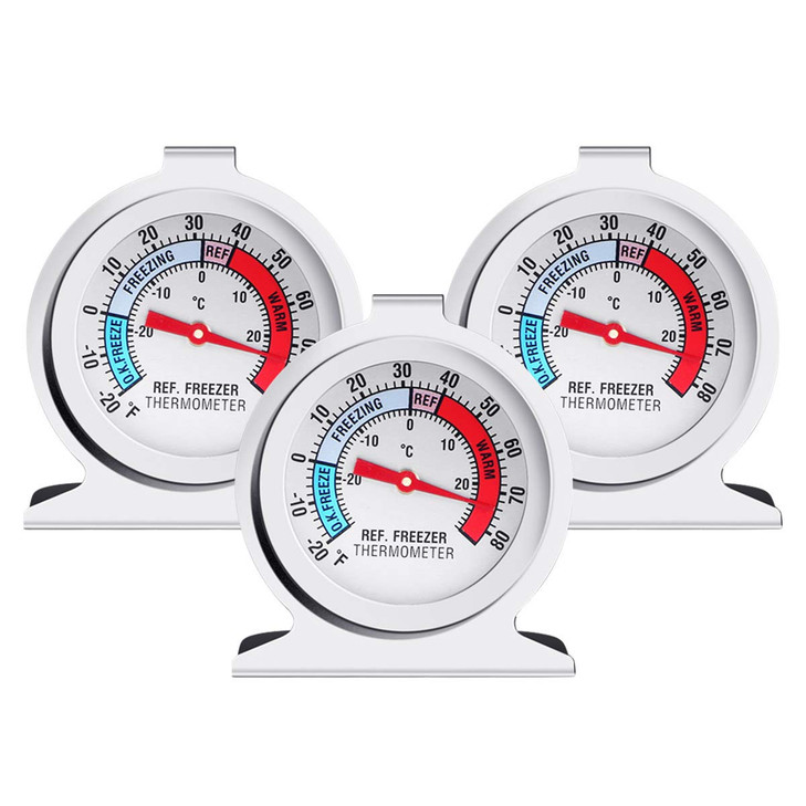 6PCS Refrigerator Freezer Thermometer - Refrigerator Freezer Fridge Temperature Cooler - Classic