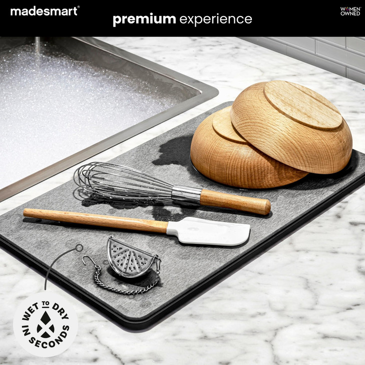 madesmart Drying Stone Dish Mat Granite