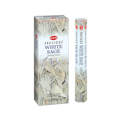 HEM White Sage Incense Sticks - 100 Count Natural Air Purifying Aromatherapy Calming and Cleansing