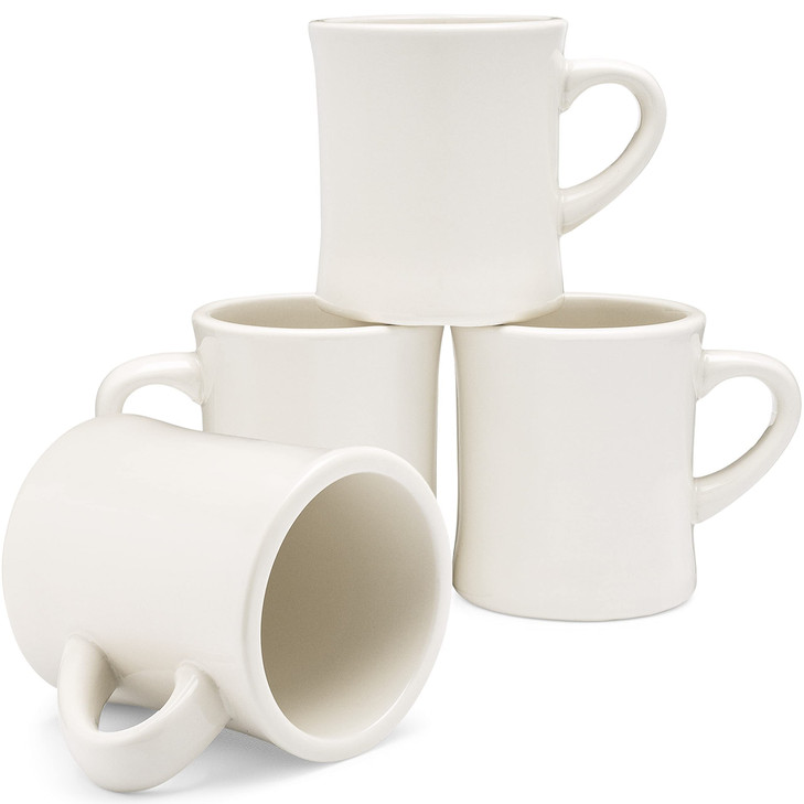 COLETTI Diner Coffee Mugs - Restaurant Coffee Mugs Retro Coffee Mug - Sturdy and Heavy Diner Mug