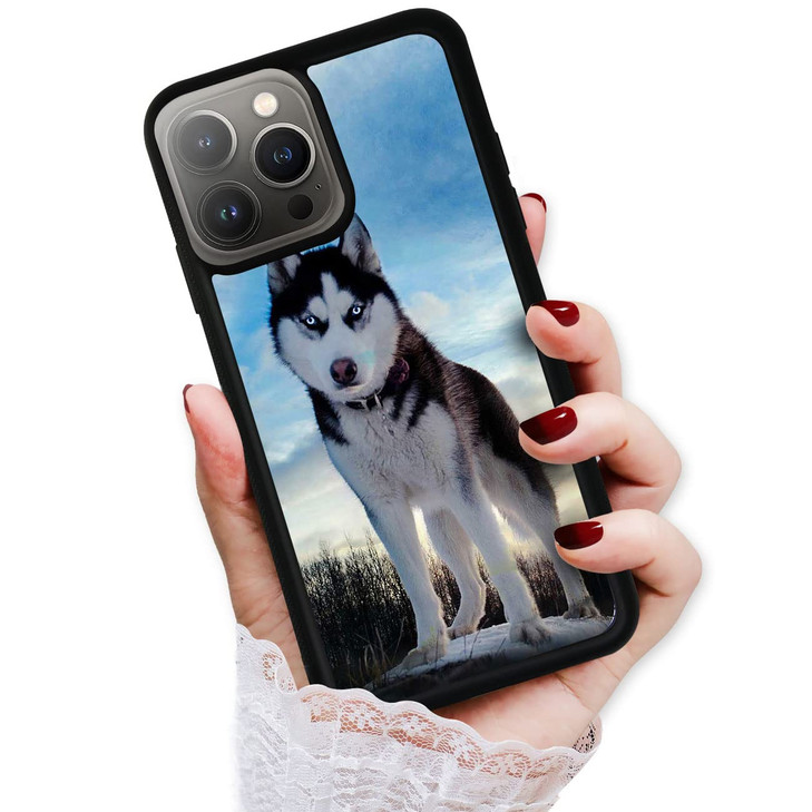 for iPhone 16 Pro Max, Durable Protective Soft Back Case Phone Cover, HOT12135 Husky Dog