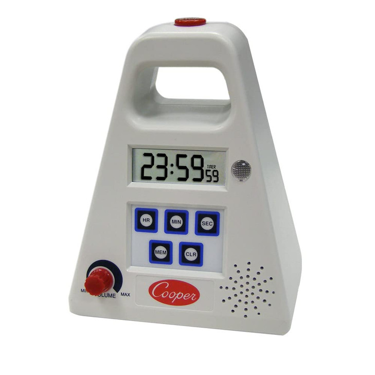 Cooper-Atkins FT24-0-3 Large Single Station Digital Kitchen Timer with Volume Control 24 Hours Unit