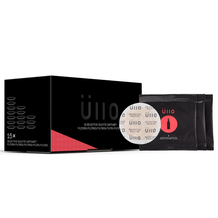 Ullo Full Bottle Replacement Filters 15 Pack With Selective Sulfite Technology To Make Any Wine