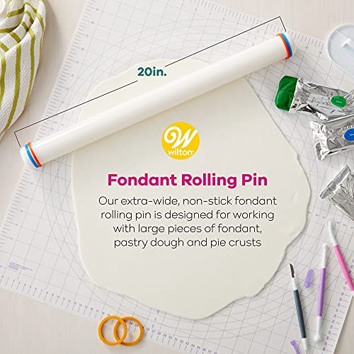 Wilton Large Fondant Rolling Pin with Guide Rings Tiered Cakes 20