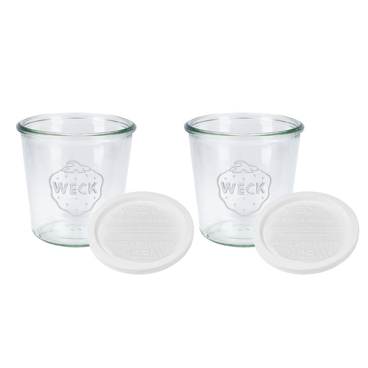 WECK Canning Jars 742 Mold Jars made of Transparent Glass - Eco-Friendly - Includes Set 1/2 Liters