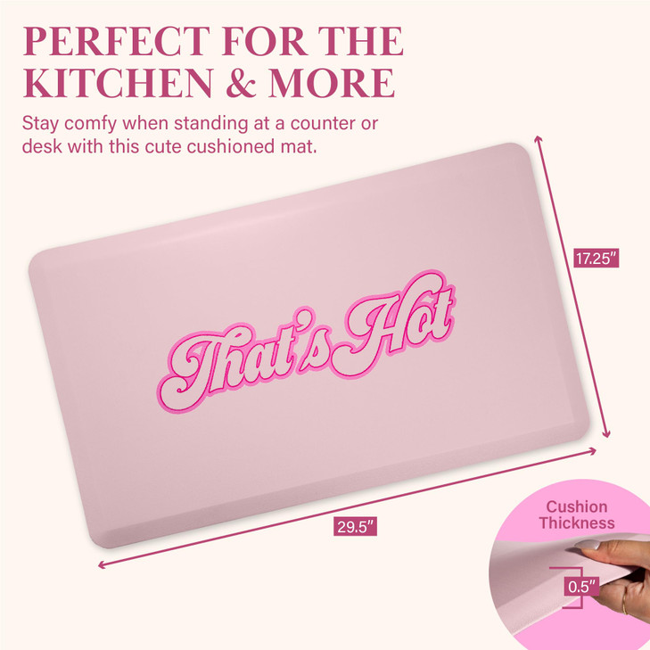 Paris Hilton Anti-Fatigue Kitchen Mat Cushioned Comfort Mat with Anti-Slip Base That s Hot Design