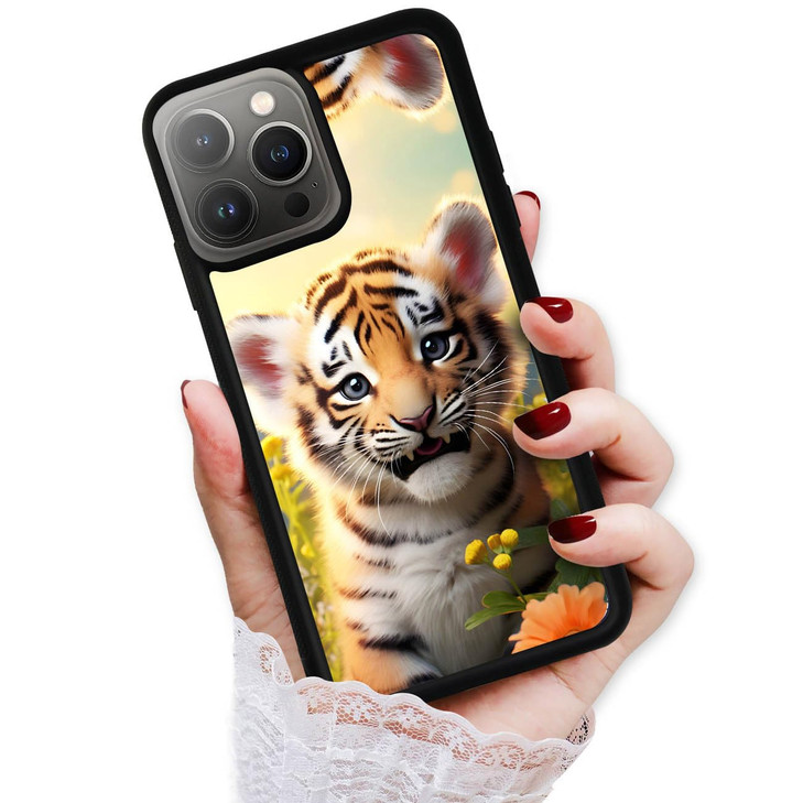 for iPhone 16 Pro Max, Durable Protective Soft Back Case Phone Cover, HOT24020 Baby Tiger