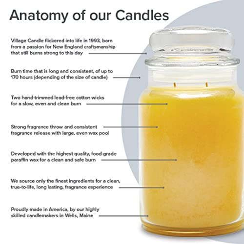 Village Candle Coffee Bean Glass Jar Scented Candle Large 21.25 oz Brown