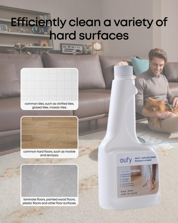 eufy RoboVac Hard Floor Cleaning Solution 2 Bottles Dilution Ratio 1 200 473 ml Floor Cleaner