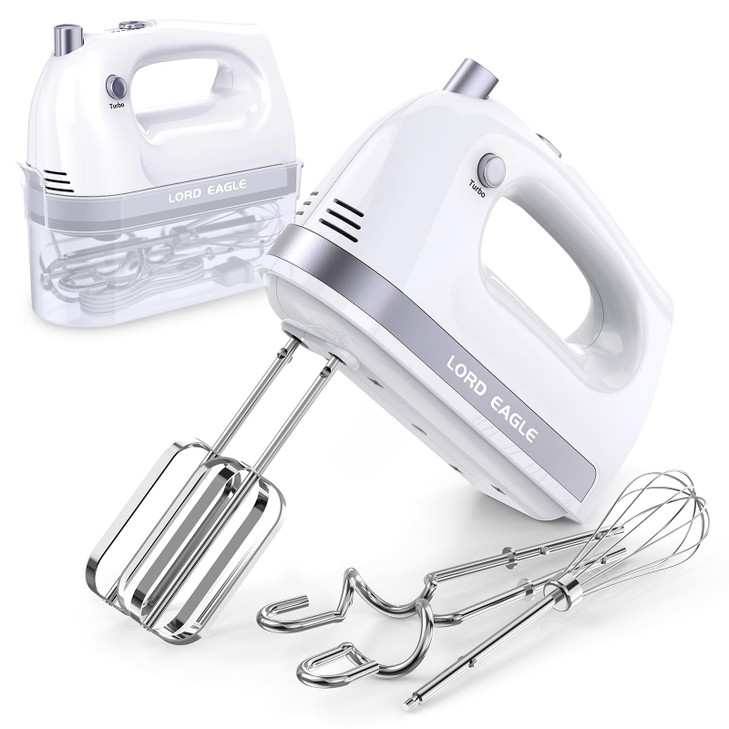 Lord Eagle Hand Mixer Electric Handheld 400W 5-Speed Lightweight