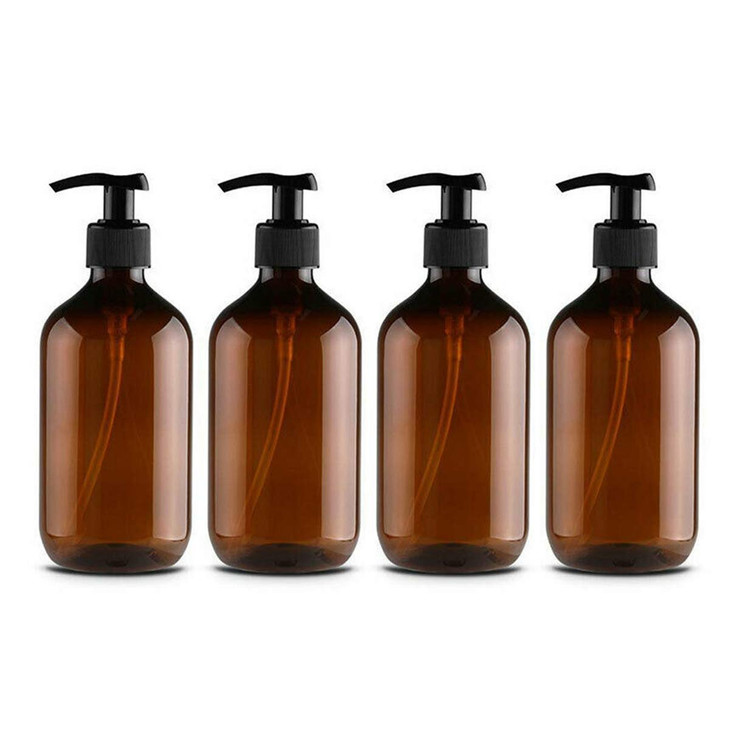 Mochiglory 500ML Large Capacity Empty Lotion Pump Bottles Plastic Brown Green Soap Lotion Pumps
