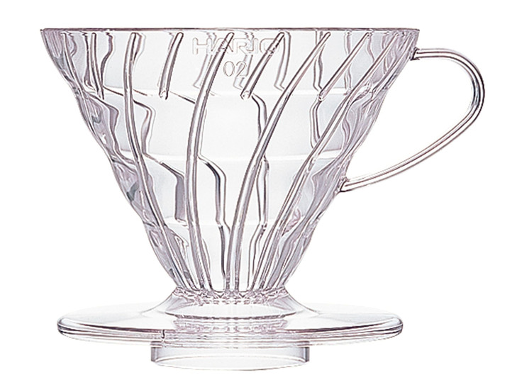 HARIO V60 Plastic Coffee Dripper Size 02 Clear