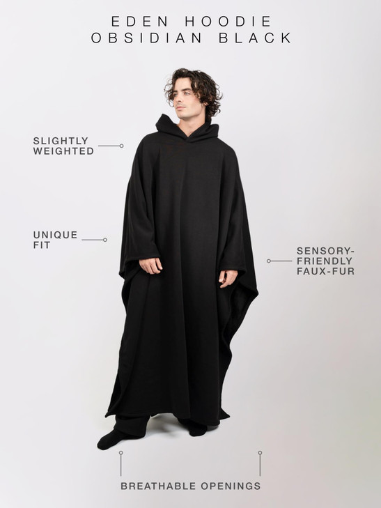 FREE THE SHEEP Eden Hoodie - Oversized Weighted Hoodie Cloak with Ultra-Soft Faux Fur Liner