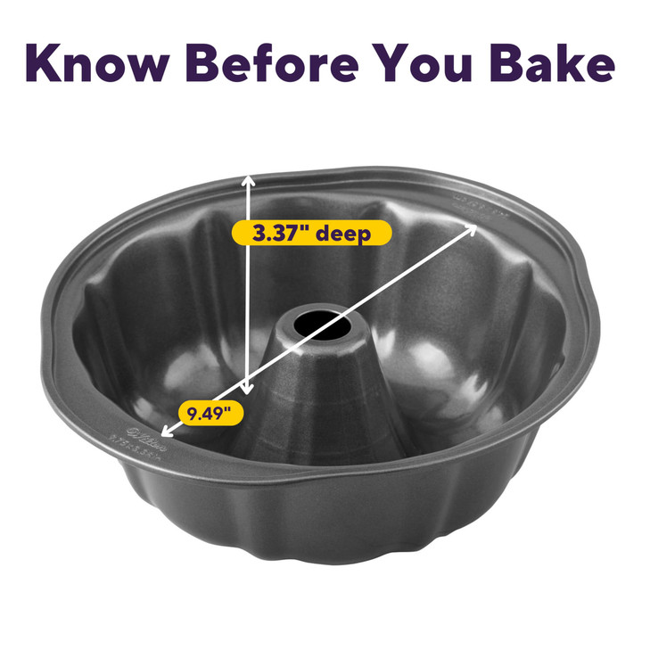 Wilton Gold Non-Stick Fluted Tube Pan Stainless Steel 9.49