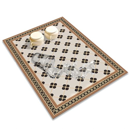 Tatibana Dish Drying Mat Coffee Bar Mats for Countertop Cabinet Mats