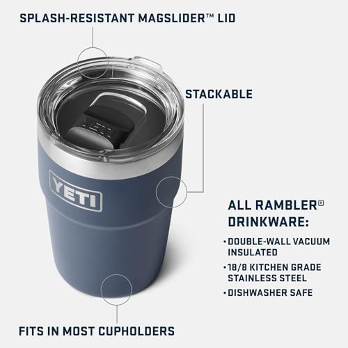 YETI Rambler 16 oz Stackable Tumbler Vacuum Insulated Stainless Steel with MagSlider Lid White