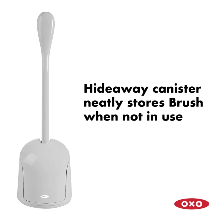 OXO Good Grips Compact Toilet Brush and Holder Set - Gray