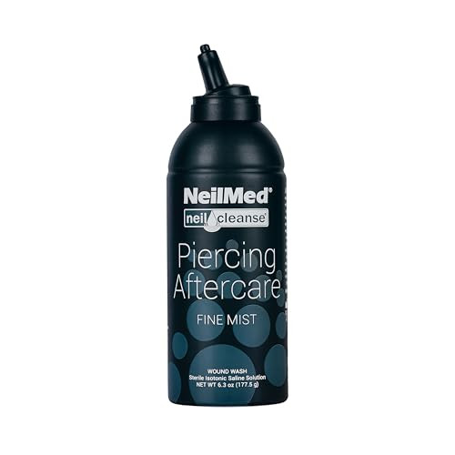 NeilMed NeilCleanse Piercing Aftercare, Fine Mist, 6.3 Fluid Ounce