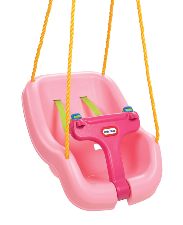 Little Tikes Snug n Secure Pink Swing with Adjustable Straps, 2-in-1