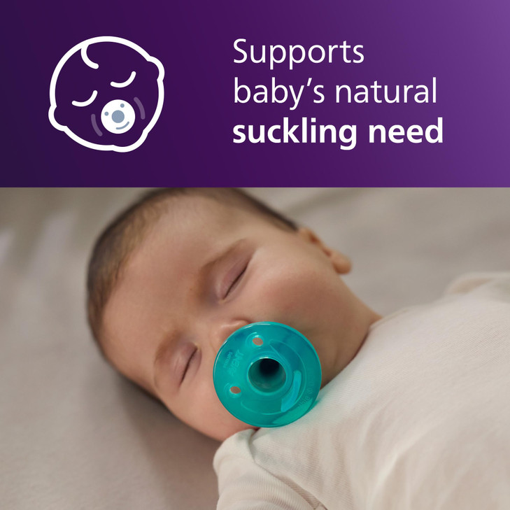 Philips Avent Soothie Baby Pacifier for 0-3 Months, BPA-Free, 4-Pack, Green