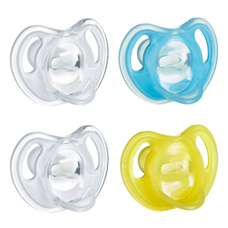 Tommee Tippee Ultra-Light Pacifier, 6-18 Months, Silicone, Pack of 4 - 563604