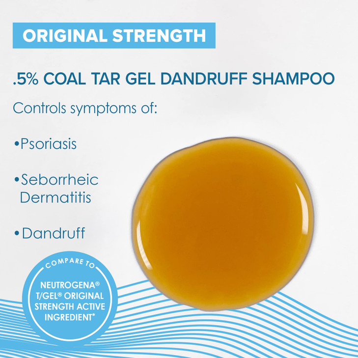 True+Real Coal Tar Therapeutic Plus Tar Gel Anti-Dandruff Shampoo Original Strength 0.5% Coal Tar