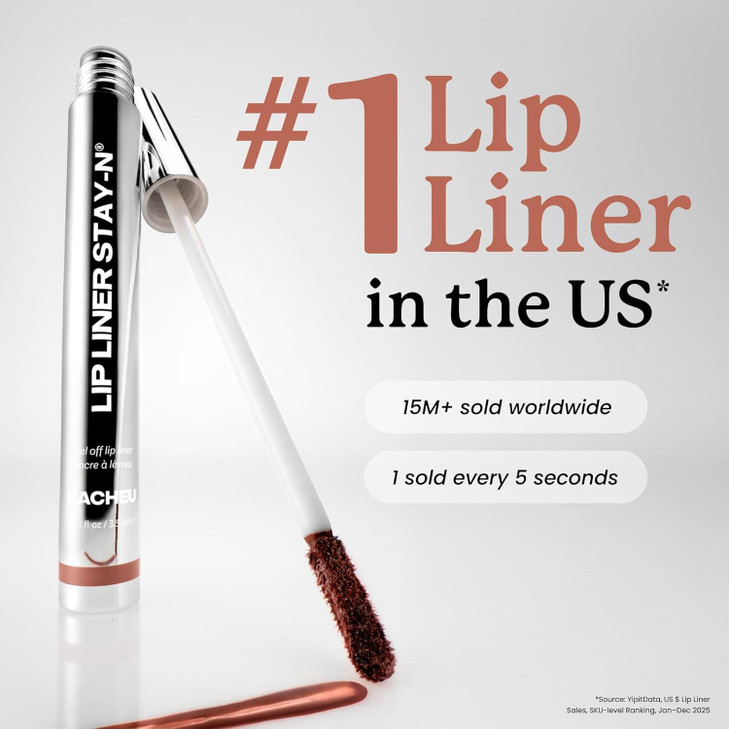 Sacheu Lip Liner STAY-N Peel Off Lip Stain, Longwear, p-INKED