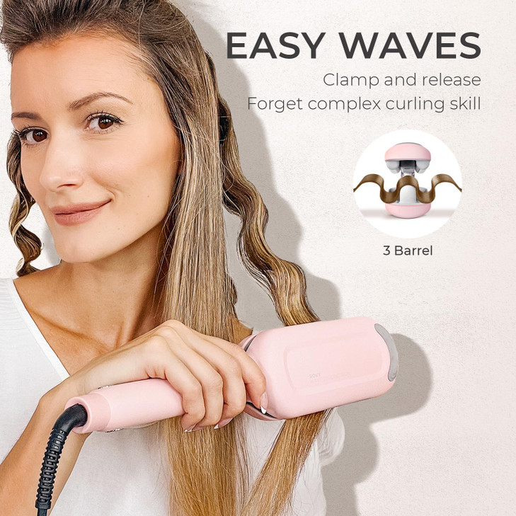Curling Iron Hair Crimper Waver - TYMO ROVY Beach Waves Curling Wand