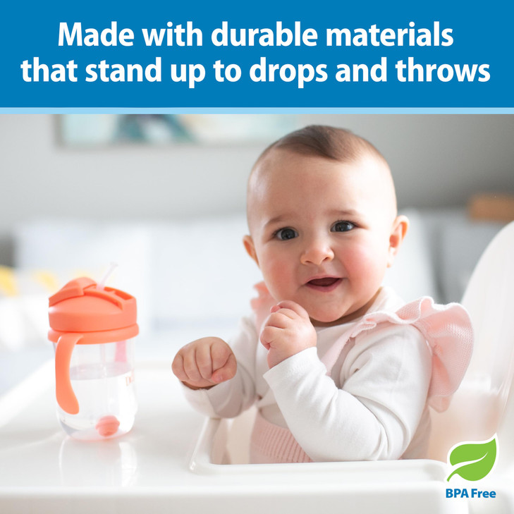 Dr. Brown s Milestones Baby s First Straw Cup, Training Cup with Weighted Straw - TC92103-WEB