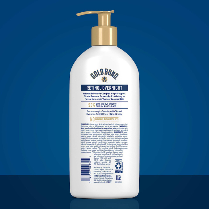 Gold Bond Age Renew Retinol Overnight Body & Face Lotion, 13 Oz