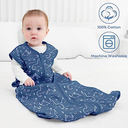Yoofoss Baby Sleep Sack 18-24 Months Baby Wearable Blanket 100% Organic Cotton 2-Way - SS-F-043-XL