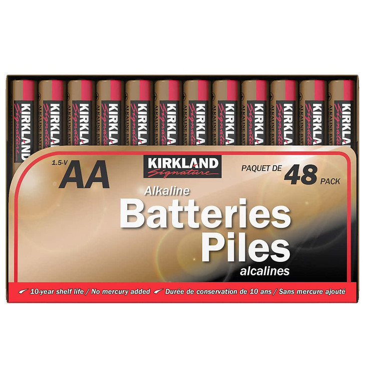 Kirkland Signature AA Alkaline Batteries, 48-Count