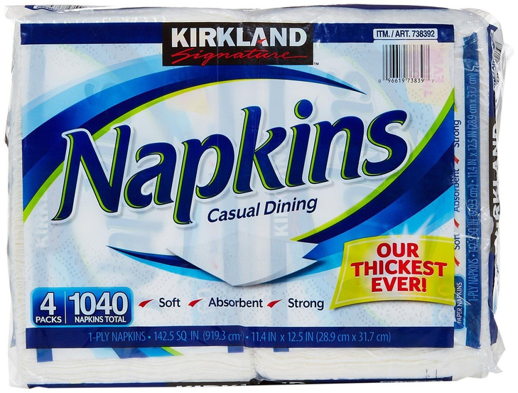 Kirkland Signature Kirkland Signature Casual Dining Napkins (4/260Count) Netcount 1040