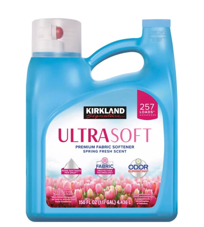 Kirkland Kirland Signature Liquid Fabric Softener, Spring Fresh Scent, 257 Loads, 150 Oz