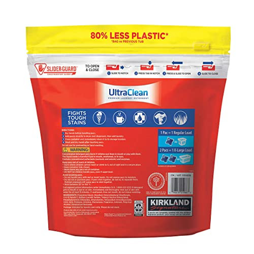 Kirkland Signature Ultra Clean HE Laundry Detergent Pacs with Patented Catch & Release Technology