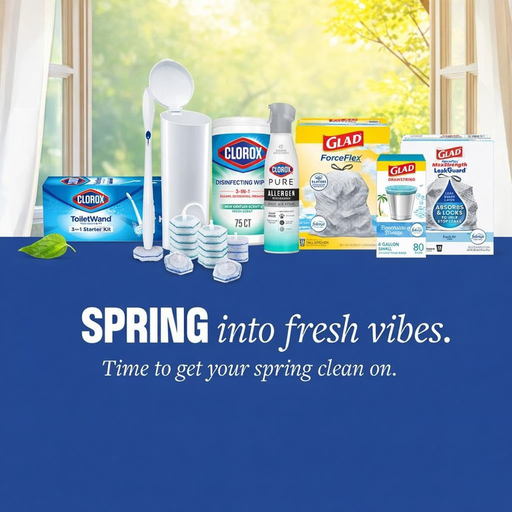 Clorox ToiletWand Toilet Cleaning System, Wand, Caddy and 6 Refill Heads