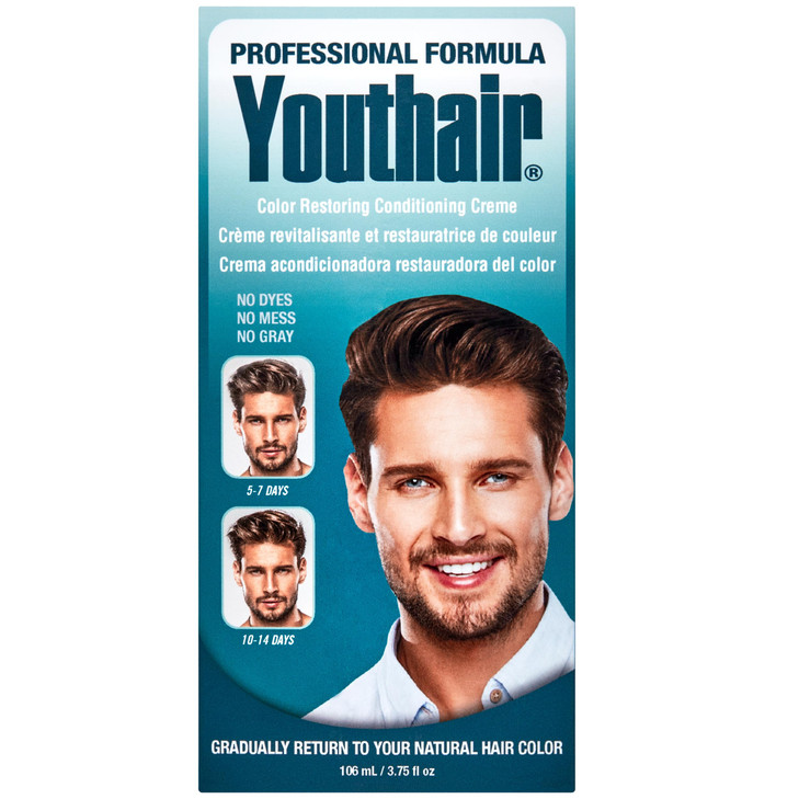 Youthair Cr me - Hair Color Restoring Conditioning Formula for Gray Hair Coverage, Made in USA