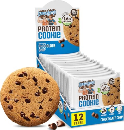 Lenny & Larry s Protein Cookie, Chocolate Chip - High Protein Snacks with 16g Plant Protein