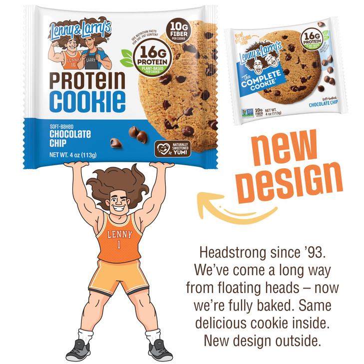 Lenny & Larry s Protein Cookie, Chocolate Chip - High Protein Snacks with 16g Plant Protein